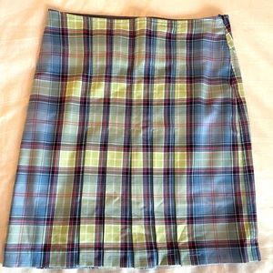Tommy Hilfiger Skirt Women Sz 8 Plaid 90s Y2K 2004 dark academia Blue